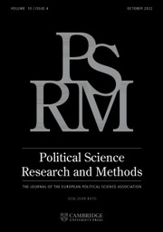Front page of Political Science Research and Methods