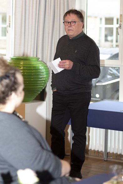 Institutleder Peter Munk Christiansen ønsker velkommen Foto: Aarhus BSS