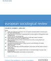 Cover image of Volume 39, Issue 2, April 2023, ISSN 0266-7215, EISSN 1468-2672 rights European Sociological Review, Oxford University Press.