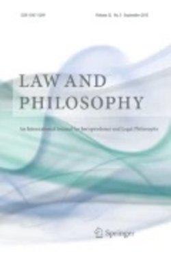 Front page of Law and Philosophy, rights Springer Nature