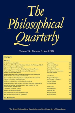 Front page of The Philosophical Quarterly