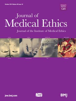 Front page of Journal of Medical Ethics, rights BMJ Publishing Group Ltd & Institute of Medical Ethics