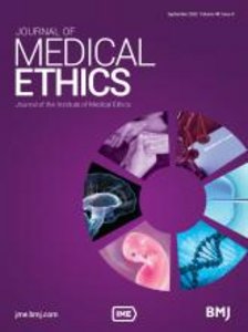 Forsiden på Journal of Medical Ethics online version inden inklusion i den endelige udgave som den figurer på siden. Rettigheder: Journal of Medical Ethics