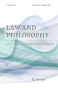 [Translate to English:] Forsiden på Law And Philosophy online version inden inklusion i den endelige udgave som den figurer på siden. Rettigheder: Springer Link 