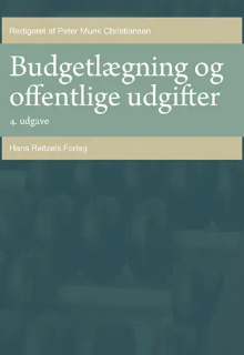 Den nye bog "Budgetlægning og offentlige udgifter" udkom d. 11. august. Bogen er redigeret af Peter Munk Christiansen. Foto: Hans Reitzels forlag. Bogomslag med bogstaver, farver.
